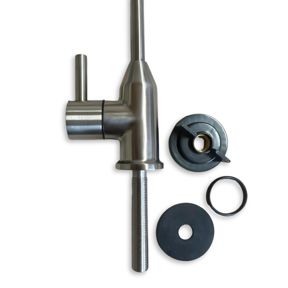 Filter Tap - Single Source Gooseneck - Brushed Nickel