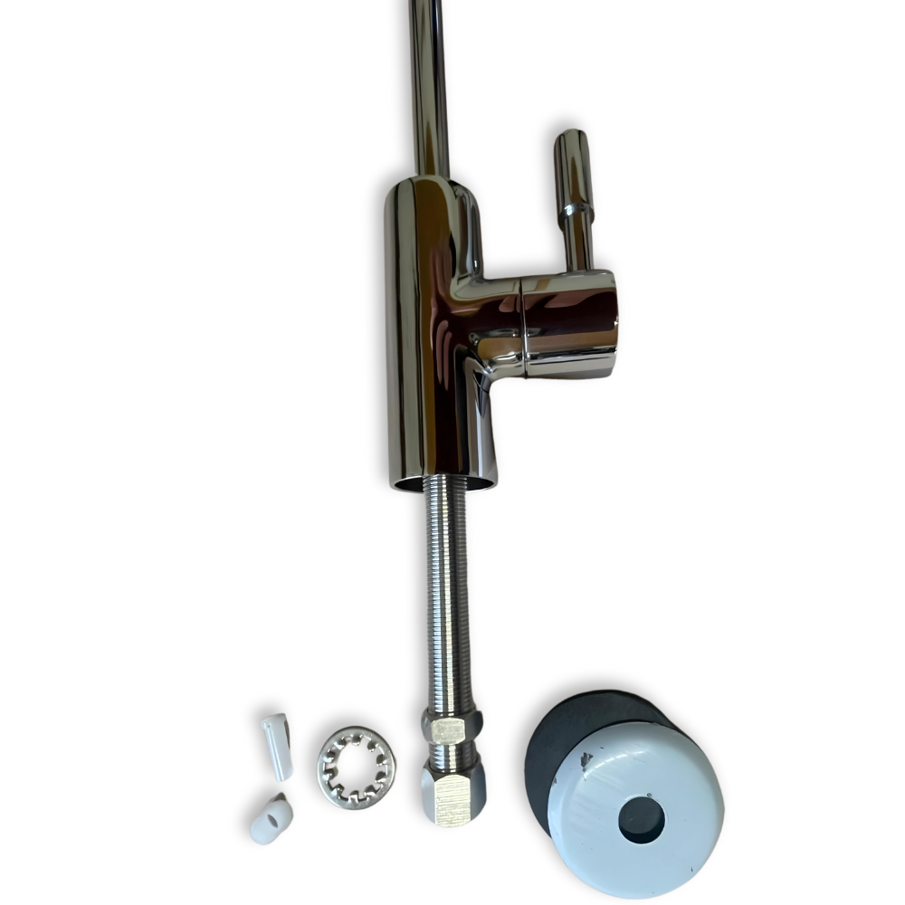 Filter Tap - Single Source Gooseneck - Chrome