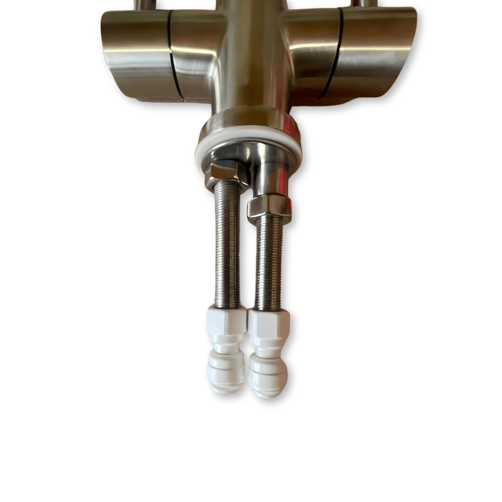 Filter Tap - Dual Source Gooseneck - Brushed Nickel