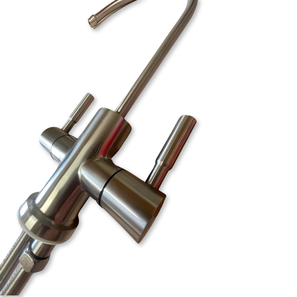Filter Tap - Dual Source Gooseneck - Brushed Nickel