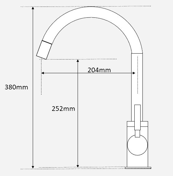 Integrated Tap Gooseneck - Matte Black