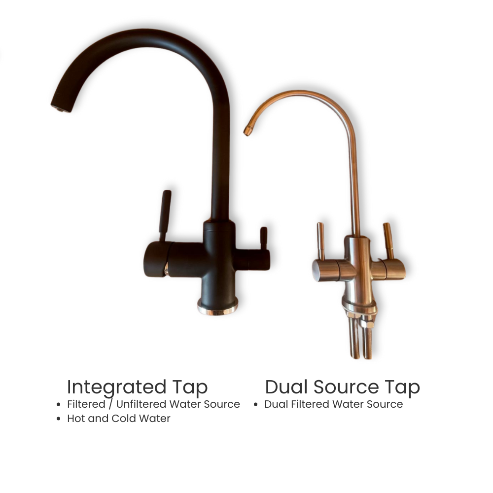 Filter Tap - Dual Source Gooseneck - Brushed Nickel