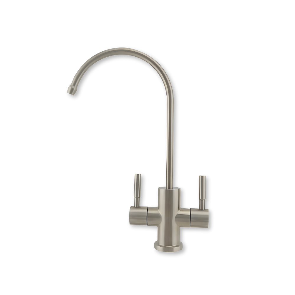 Filter Tap - Dual Source Gooseneck - Brushed Nickel
