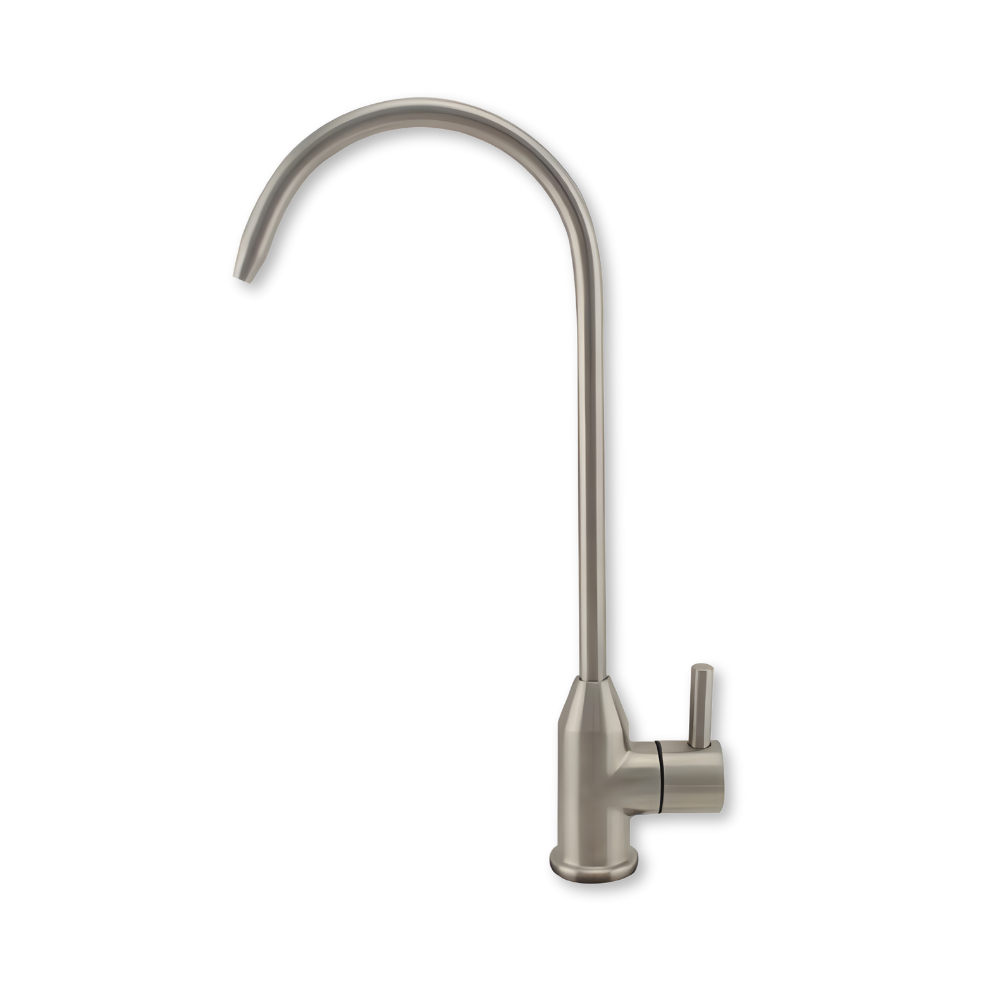 Single Source Tap Gooseneck - Brushed Stainless