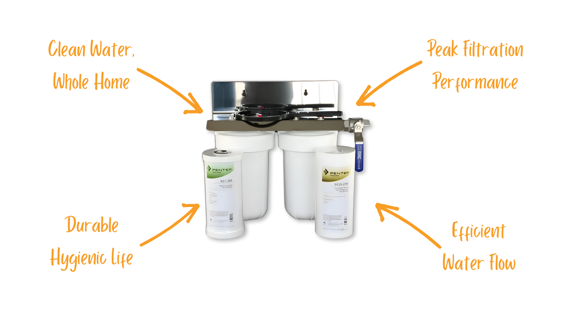 LifeSpring 10" and 20" TWIN Whole house Filter Rural Supply Ionza