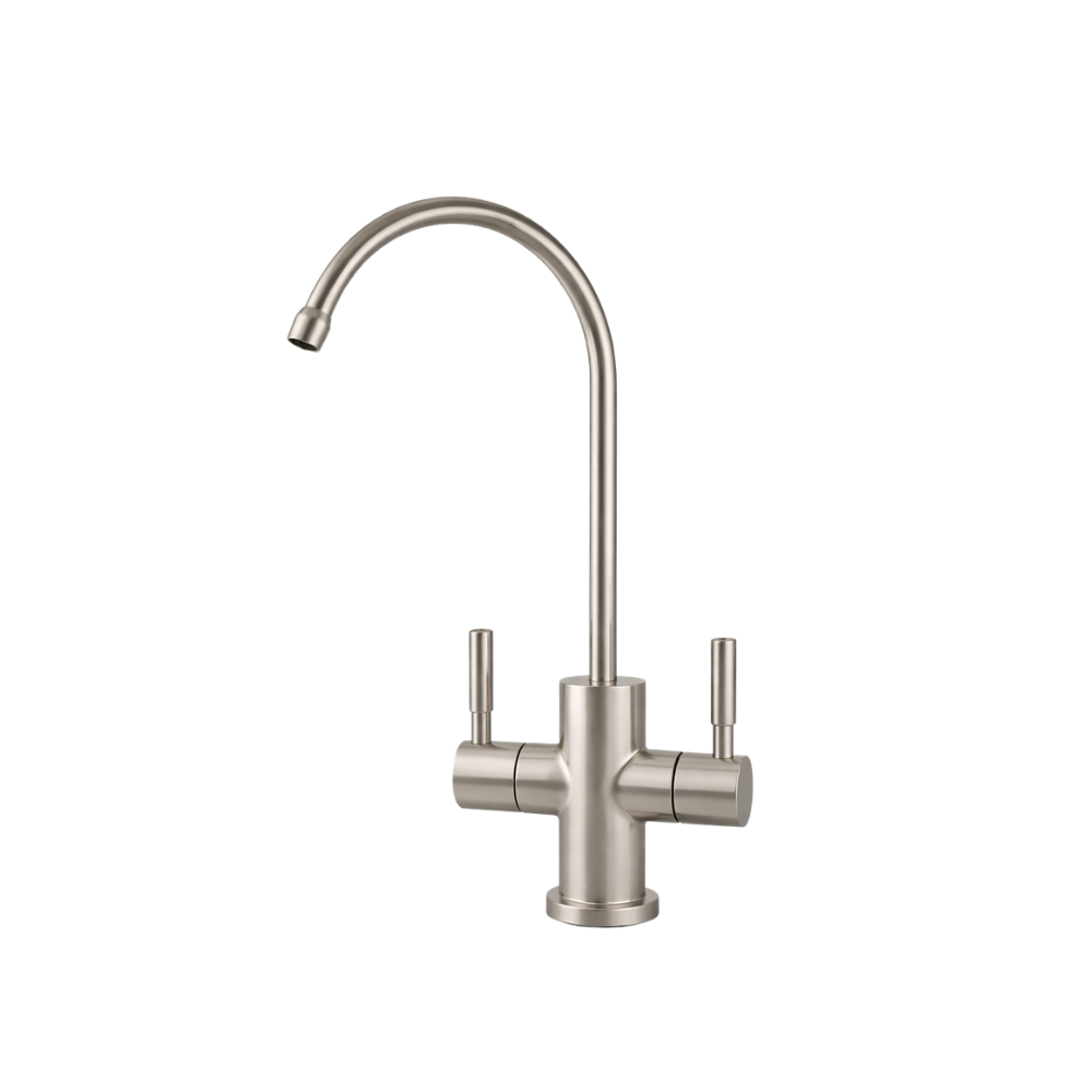 Filter Tap - Dual Source Gooseneck - Brushed Nickel